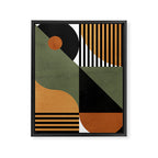 Bau Haus Mid Century 3 Framed Canvas Print Gallery Image 6