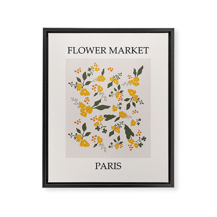 Flower Market Yellow Flowers Framed Canvas Print Gallery Image 1