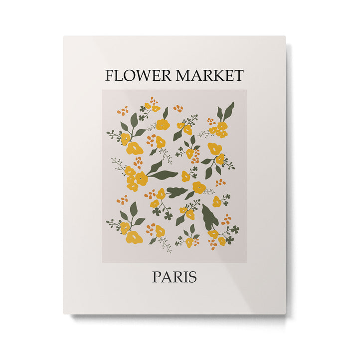 Flower Market Yellow Flowers Metal Print Gallery Image 1