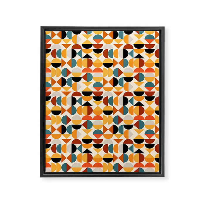 Geo Retro - Mid Century Mix Framed Canvas Print Gallery Image 1