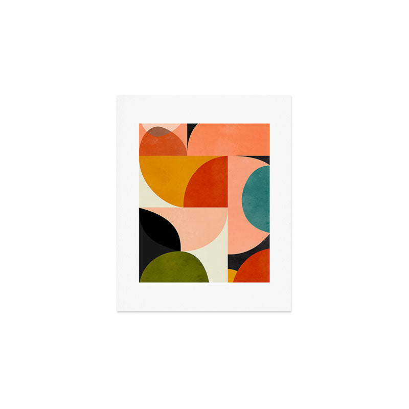 Geometric Abstract Mid Century Art Print Gallery Image 1