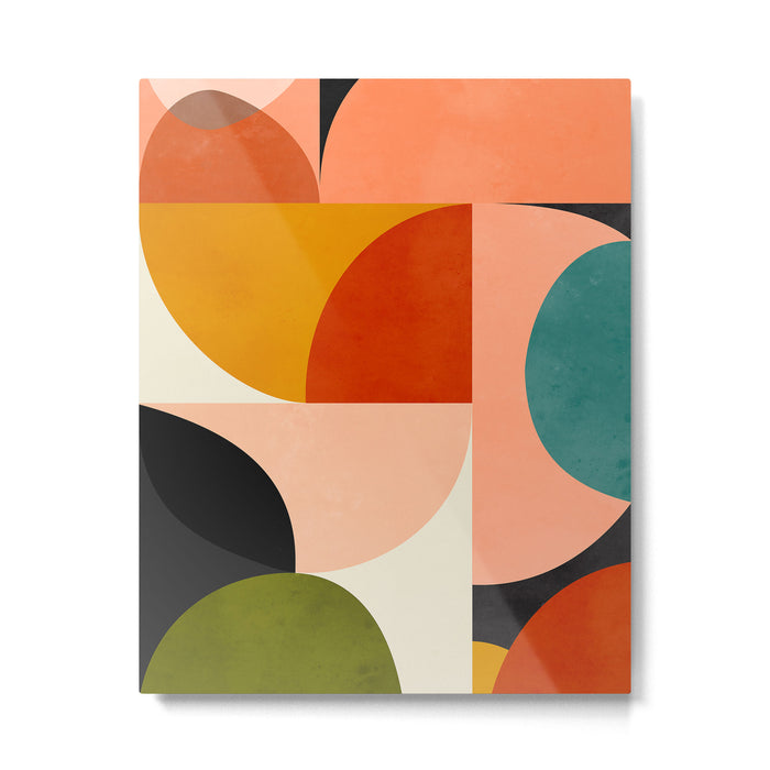 Geometric Abstract Mid Century Metal Print Gallery Image 1