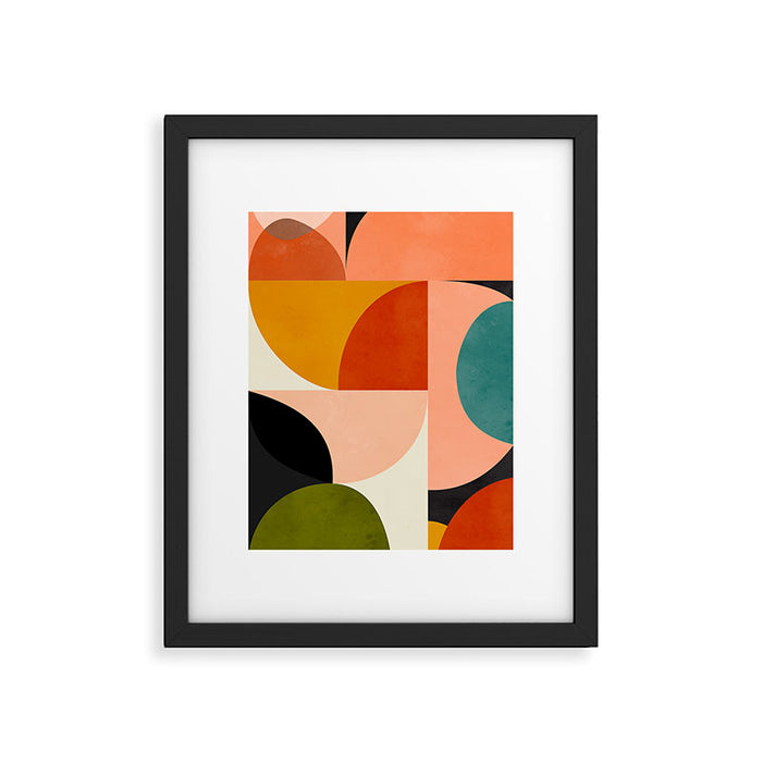 Geometric Abstract Mid Century Framed Art Print Gallery Image 1