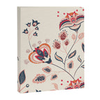 Indian Floral Trail - Ivory Coral Navy Canvas Print Gallery Image 6