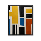 Mid Century Primary Colors Composition 2 Framed Canvas Print Gallery Image 6