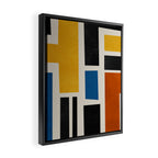 Mid Century Primary Colors Composition 2 Framed Canvas Print Gallery Image 2