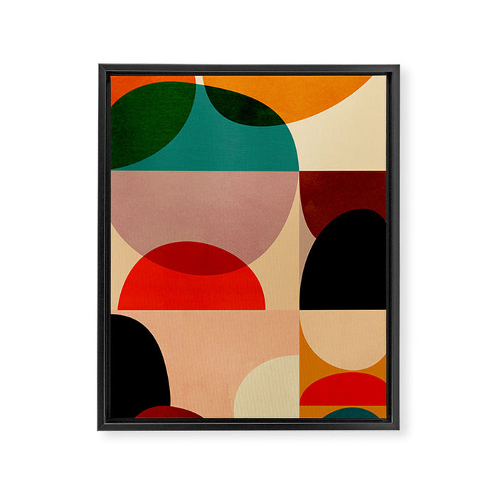 Modern Abstract Mid Century 3 Framed Canvas Print Gallery Image 1