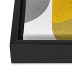 Modern Yellow and Gray Geometric 3 Framed Canvas Print Gallery Image 3