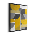 Modern Yellow and Gray Geometric 3 Framed Canvas Print Gallery Image 2