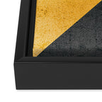 Modern Yellow & Black Geometric Framed Canvas Print Gallery Image 3