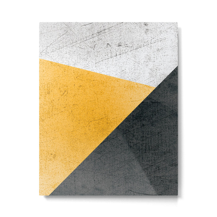 Modern Yellow & Black Geometric Metal Print Gallery Image 1