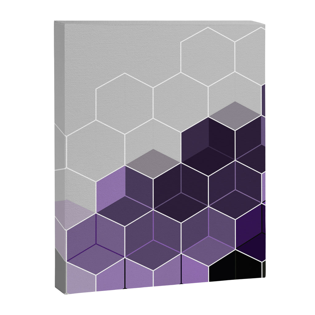 PURPLE GRAY GEOMETRIC COMPOSITION 6 Canvas Print Gallery Image 6