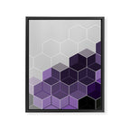 PURPLE GRAY GEOMETRIC COMPOSITION 6 Framed Canvas Print Gallery Image 6