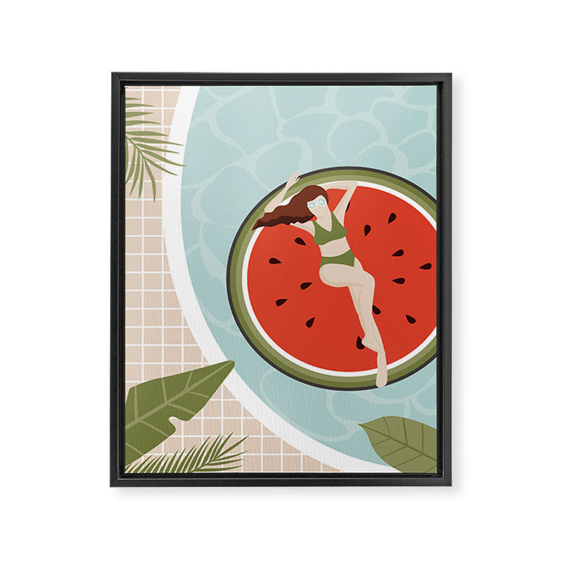 Tropical Watermelon Float Framed Canvas Print Gallery Image 8