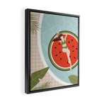 Tropical Watermelon Float Framed Canvas Print Gallery Image 2
