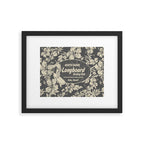 Club Surfing Longboard Logo and Hibiscus Hawaiian Print  Framed Art Print Gallery Image 6