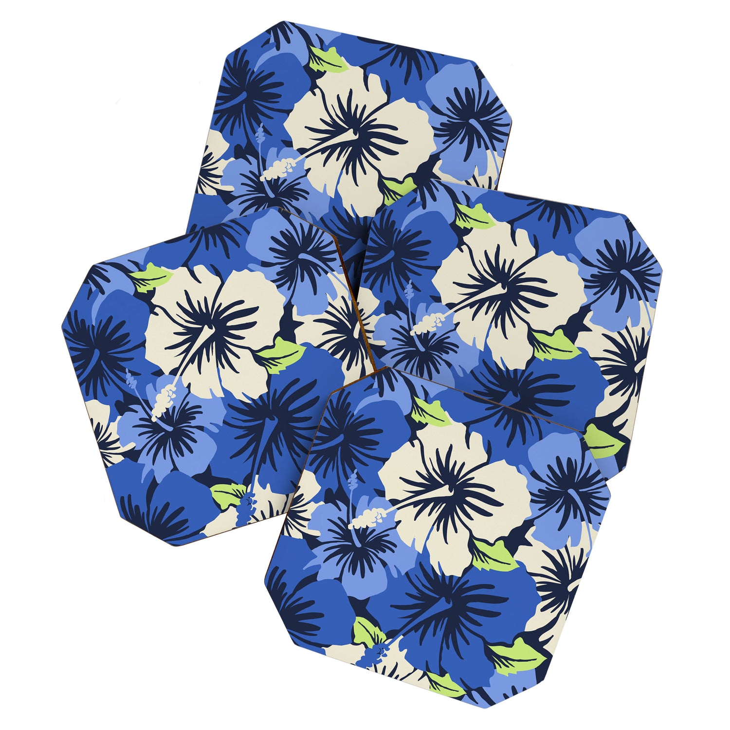 Epic Hibiscus Hawaiian Floral Aloha Shirt Print Coaster Gallery Image 1