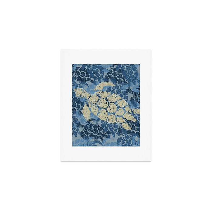 Honu Sea Turtle Hawaiian Tapa  Art Print Gallery Image 1
