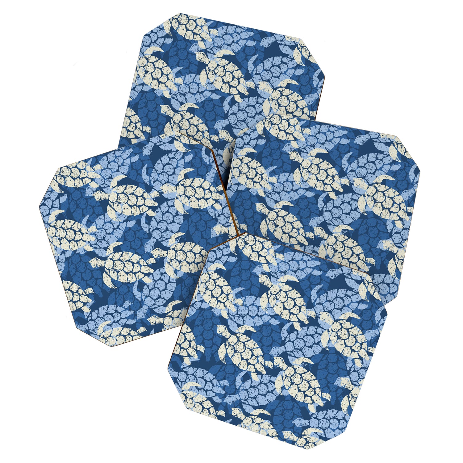 Honu Sea Turtle Hawaiian Tapa  Coaster Gallery Image 1