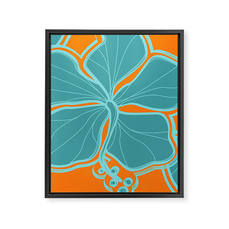 Kailua Hibiscus Hawaiian Engineered Floral Framed Canvas Print Gallery Image 8