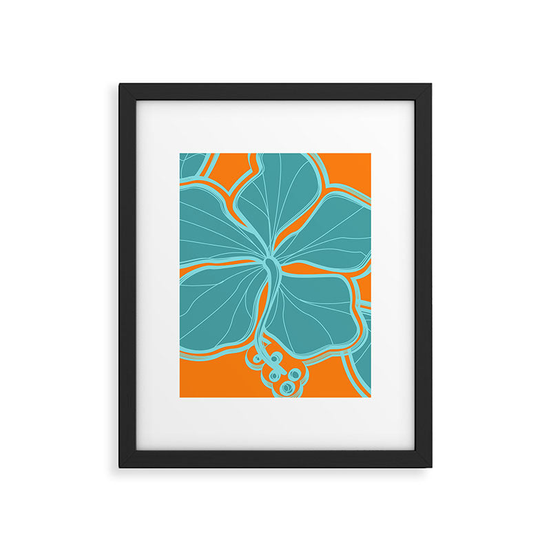 Kailua Hibiscus Hawaiian Engineered Floral Framed Art Print Gallery Image 6