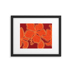 Kailua Hibiscus Hawaiian Sketchy Floral Design Framed Art Print Gallery Image 6