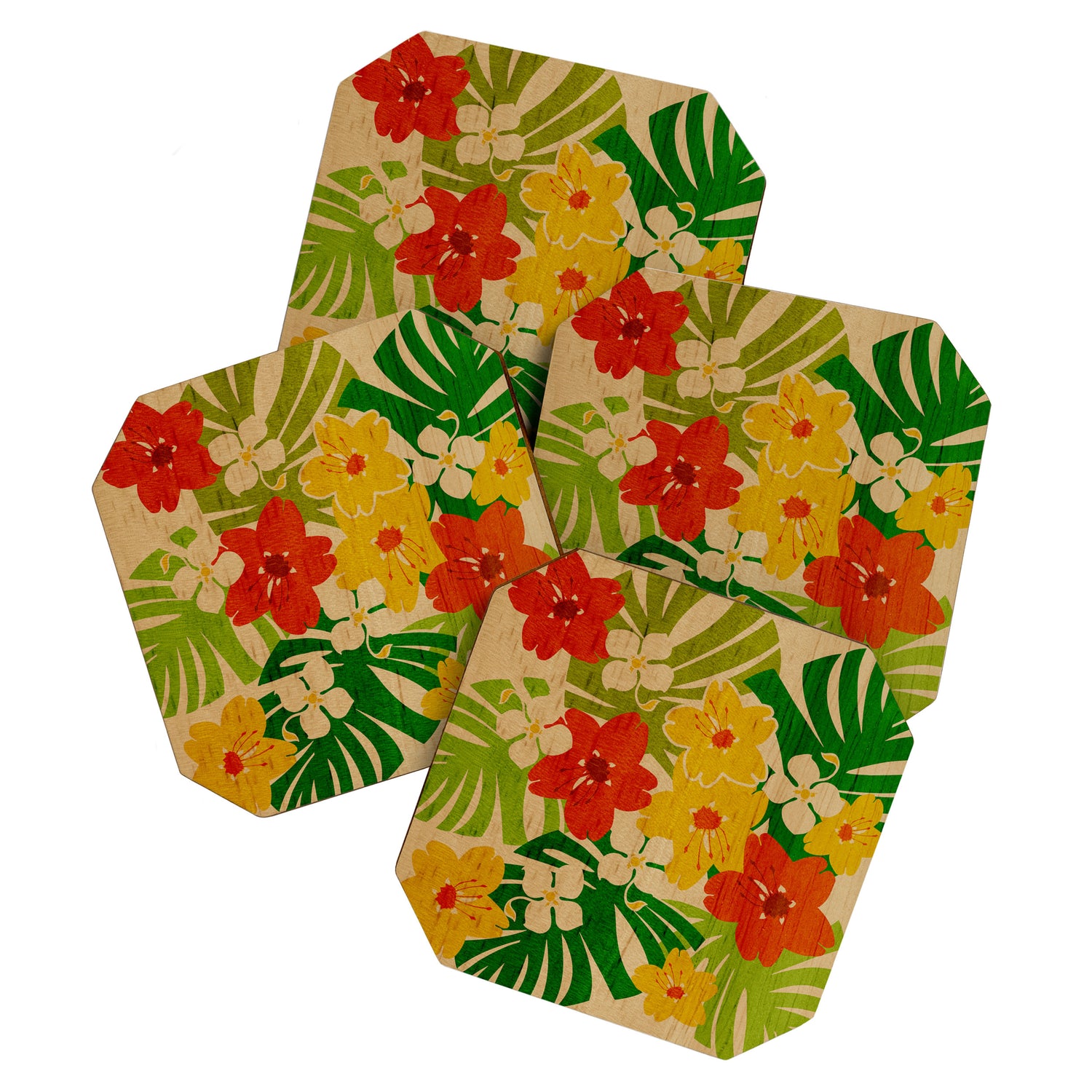 Limahuli Garden Hawaiian Floral Design Coaster Gallery Image 1