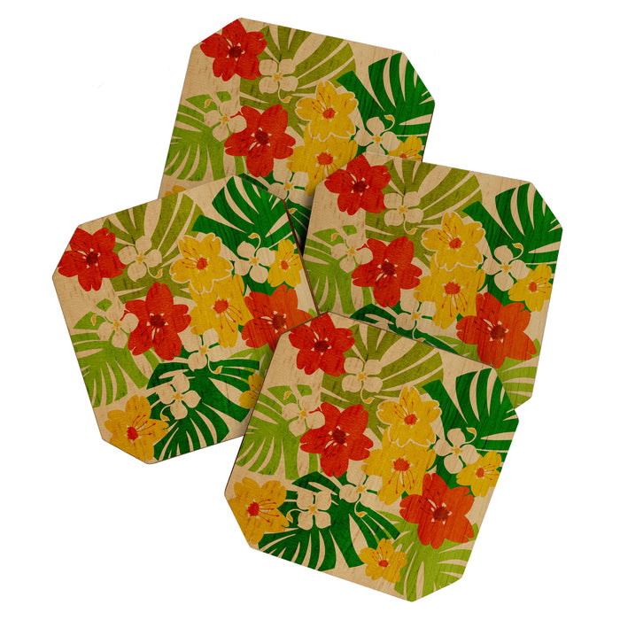 Limahuli Garden Hawaiian Floral Design Coaster Gallery Image 1