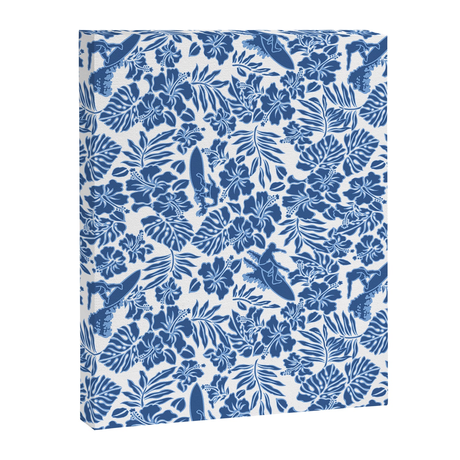 Surf Pareau Hawaiian Hibiscus Aloha Shirt Print Canvas Print Gallery Image 3