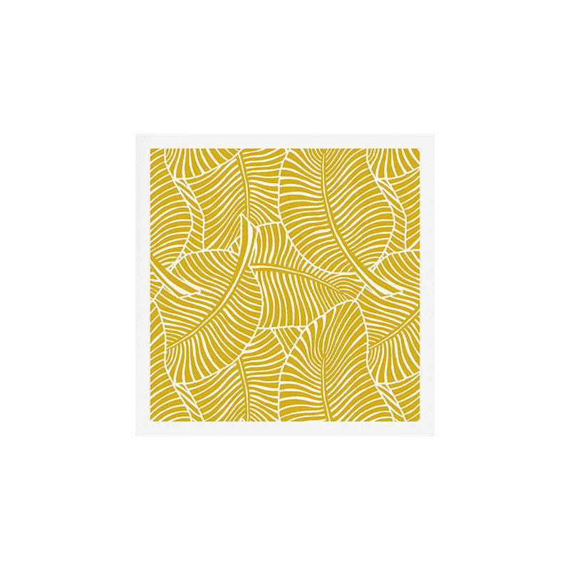 Zebra Palm Hawaiian Tropical  -Sulfur Yellow Art Print Gallery Image 1