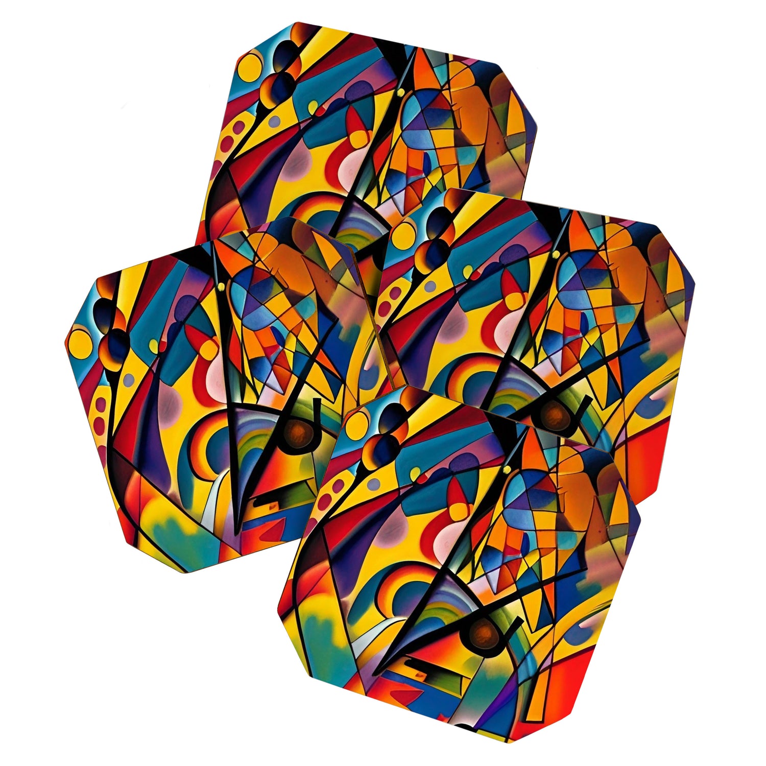 Bright Shape Composition Coaster Gallery Image 1