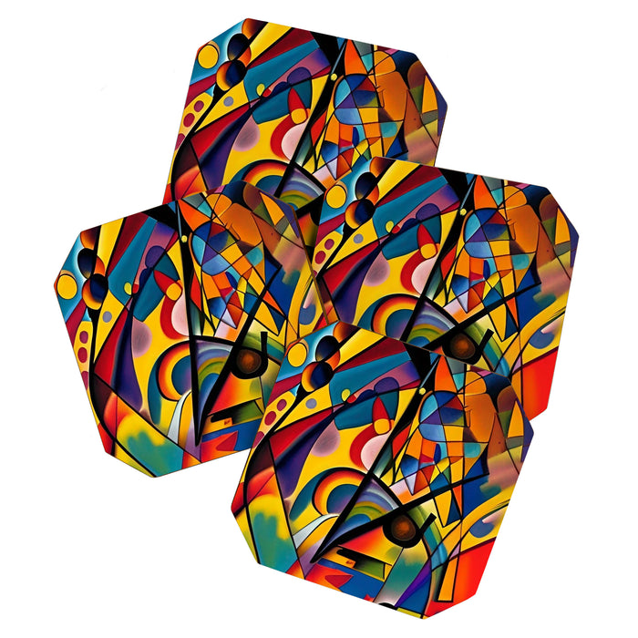 Bright Shape Composition Coaster Gallery Image 1