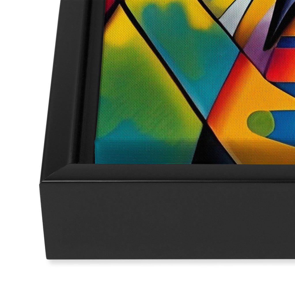Bright Shape Composition Framed Canvas Print Gallery Image 3