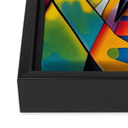 Bright Shape Composition Framed Canvas Print Gallery Image 3