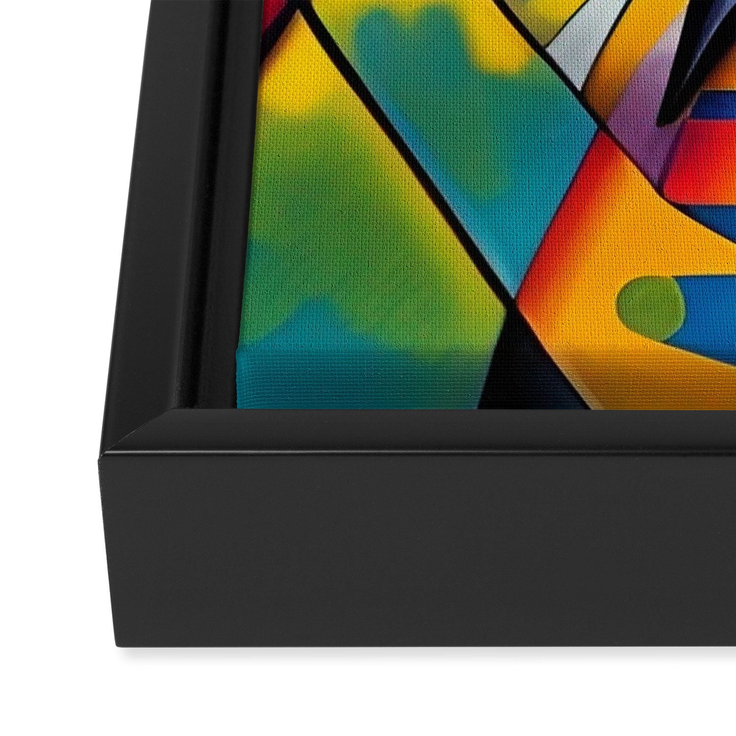 Bright Shape Composition Framed Canvas Print Gallery Image 3