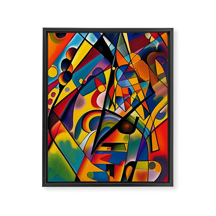 Bright Shape Composition Framed Canvas Print Gallery Image 1