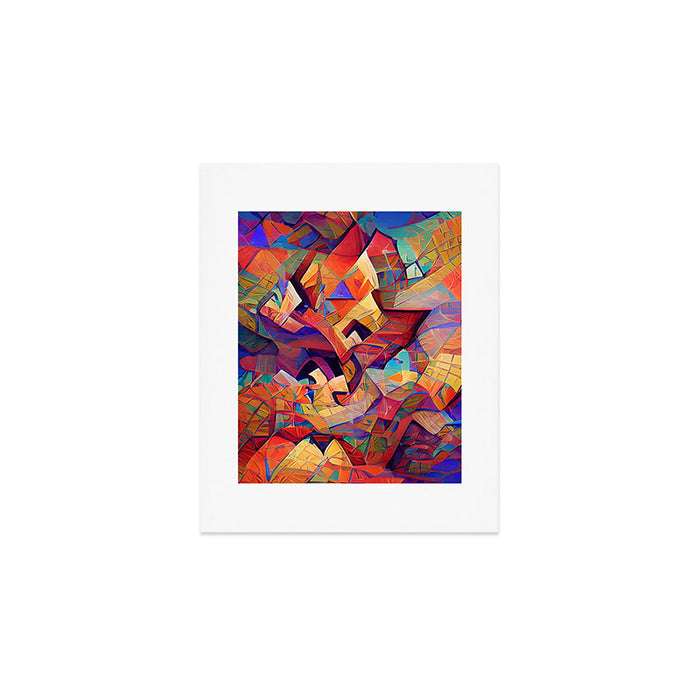 Colorful Distorted Squares Art Print Gallery Image 1