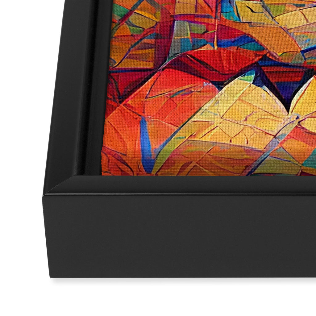 Colorful Distorted Squares Framed Canvas Print Gallery Image 3