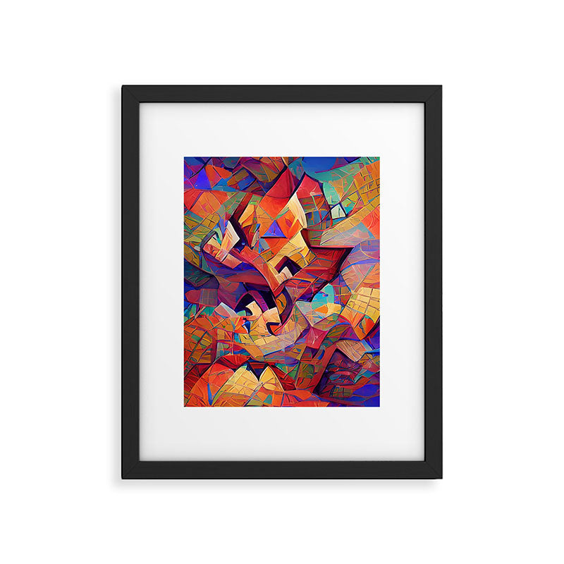 Colorful Distorted Squares Framed Art Print Gallery Image 5