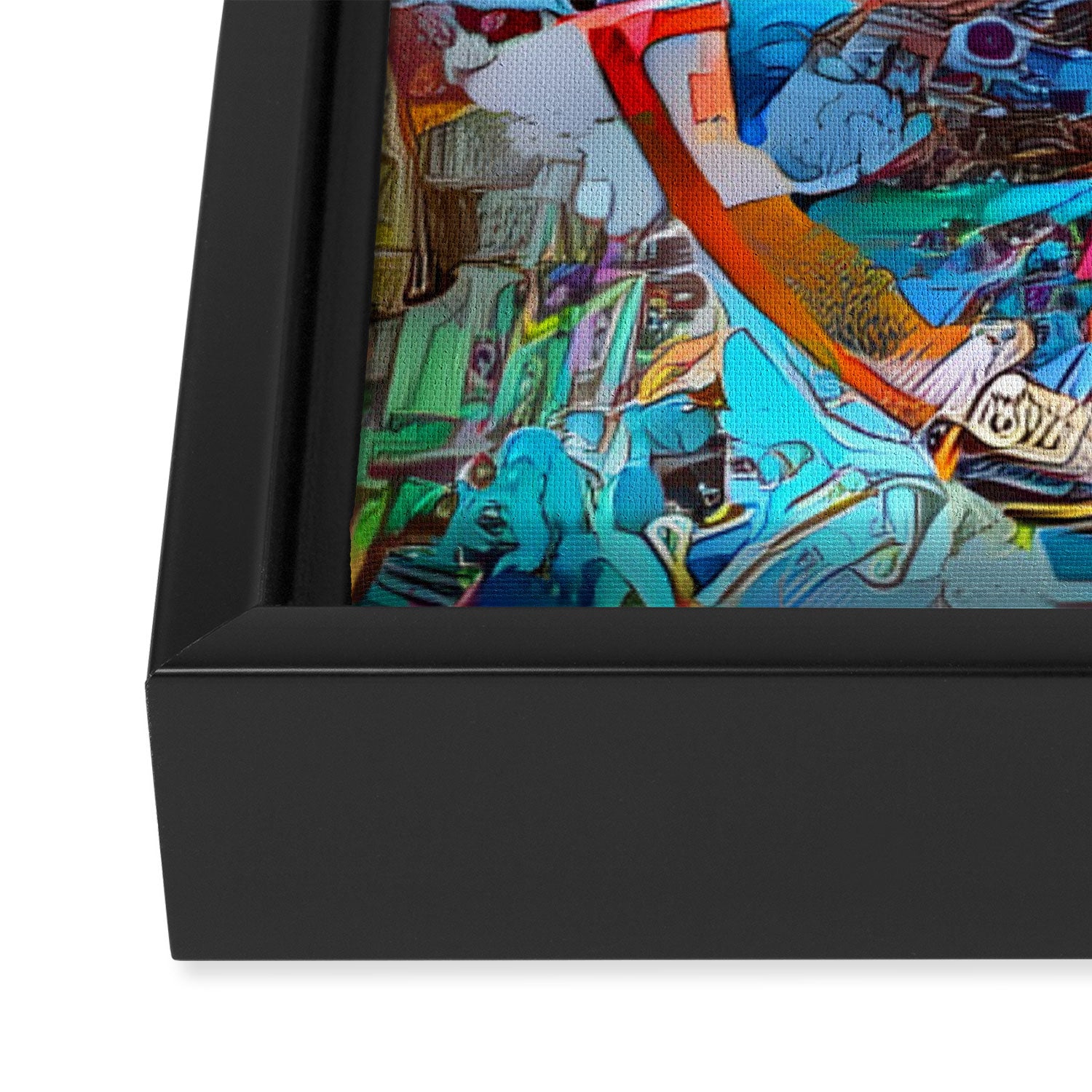 Urban Graffiti Framed Canvas Print Gallery Image 3