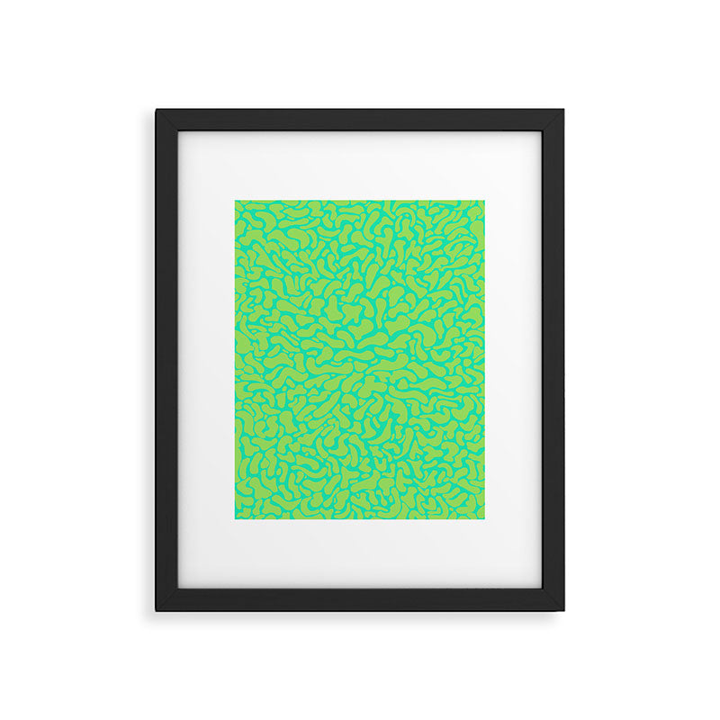 anxiety - greens Framed Art Print Gallery Image 5
