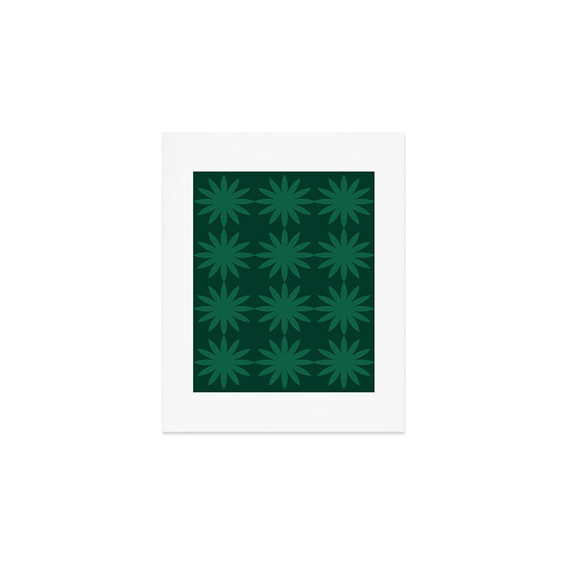 Emerald star flower Art Print Gallery Image 1