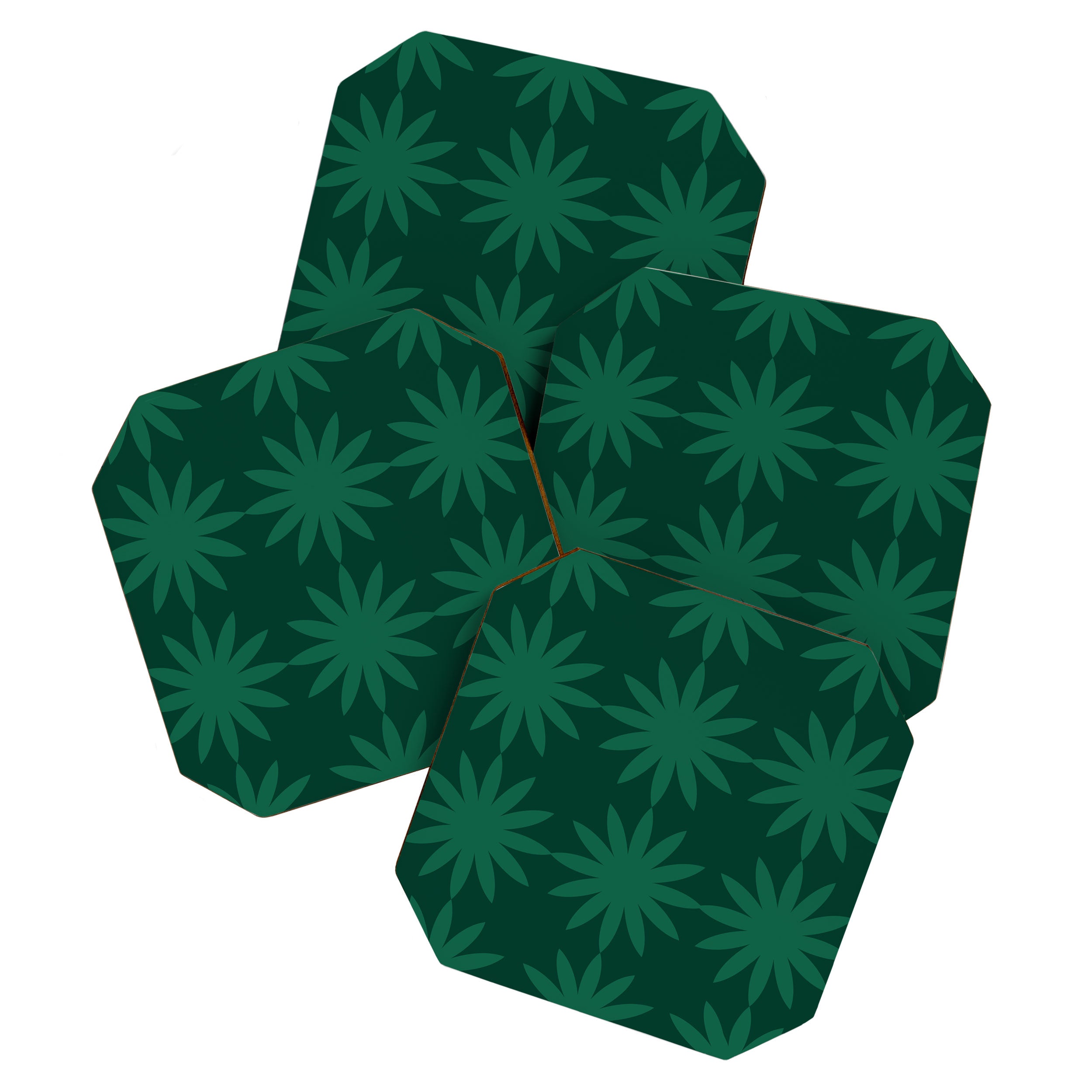 Emerald star flower Coaster Gallery Image 1