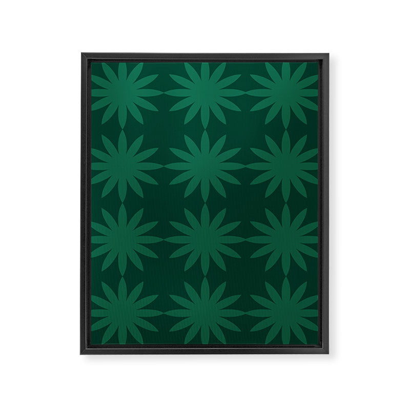Emerald star flower Framed Canvas Print Gallery Image 6