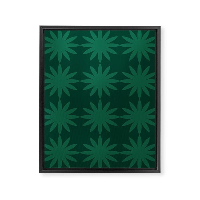 Emerald star flower Framed Canvas Print Gallery Image 1