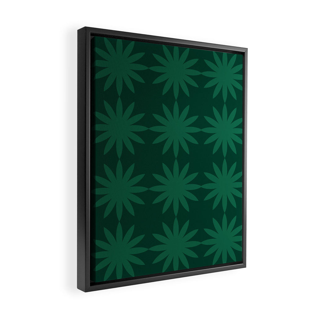 Emerald star flower Framed Canvas Print Gallery Image 2