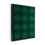 Emerald star flower Framed Canvas Print Gallery Image 2