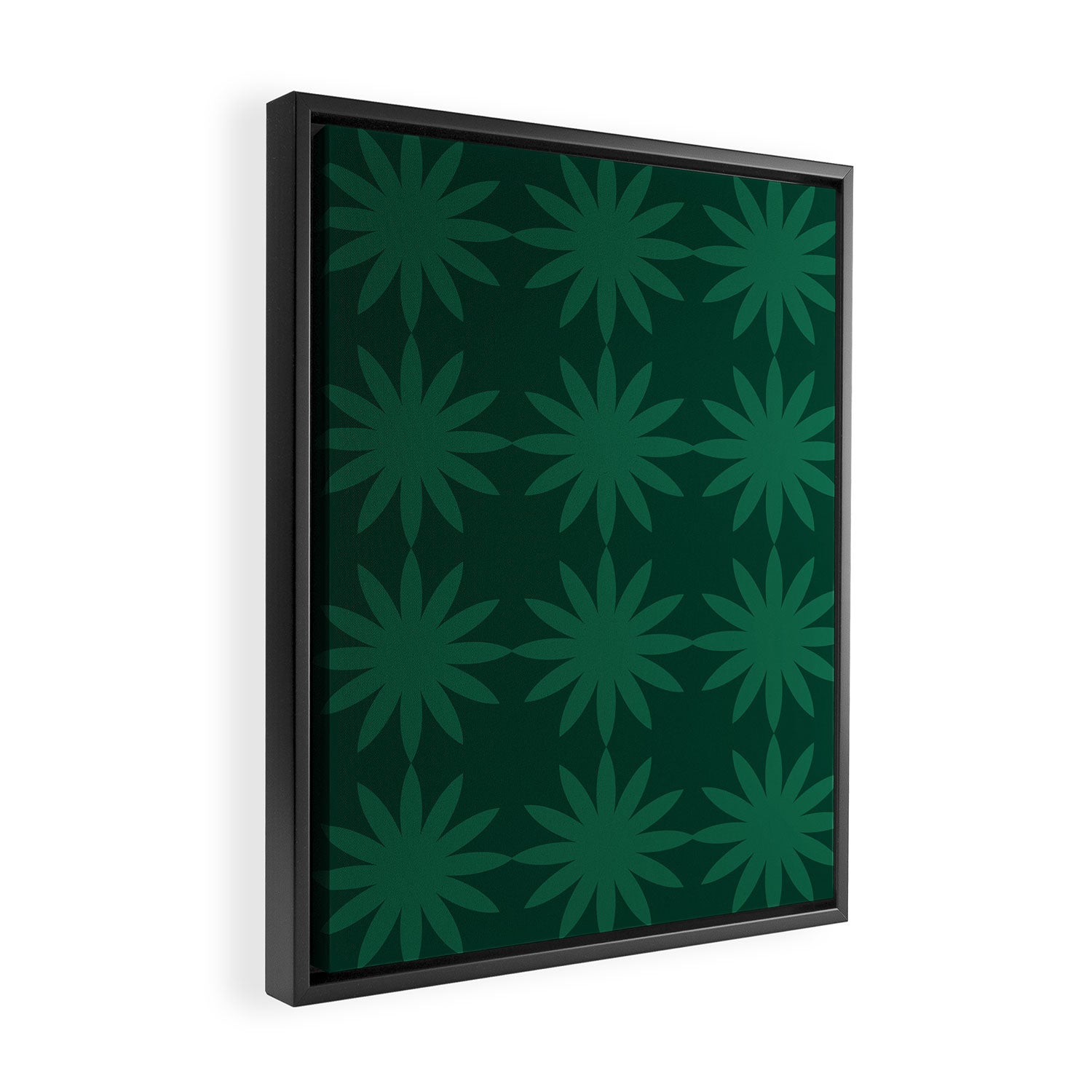Emerald star flower Framed Canvas Print Gallery Image 2