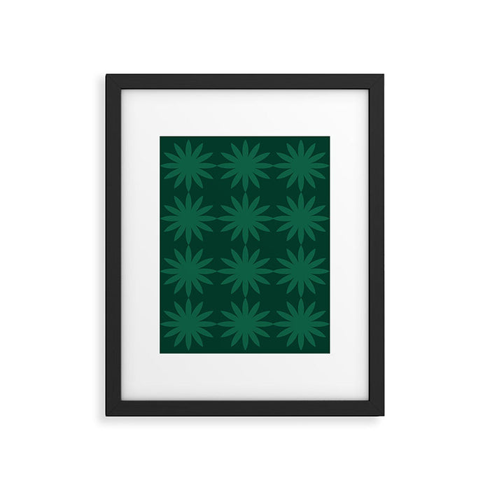 Emerald star flower Framed Art Print Gallery Image 1