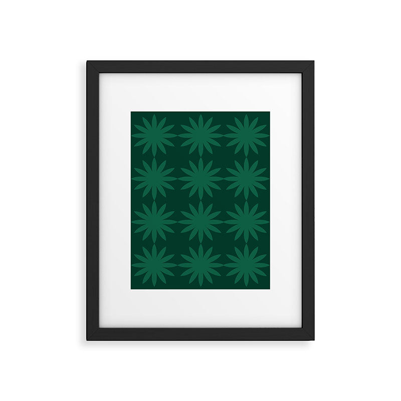 Emerald star flower Framed Art Print Gallery Image 5